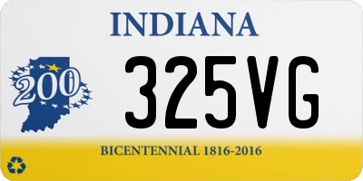 IN license plate 325VG