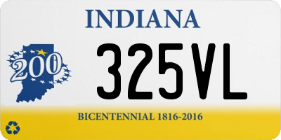 IN license plate 325VL