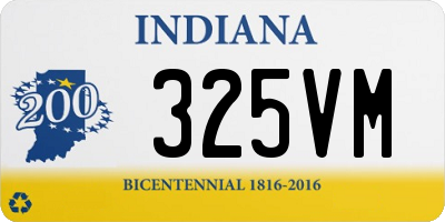 IN license plate 325VM