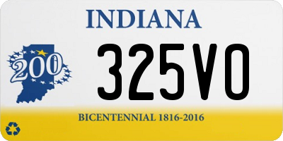 IN license plate 325VO