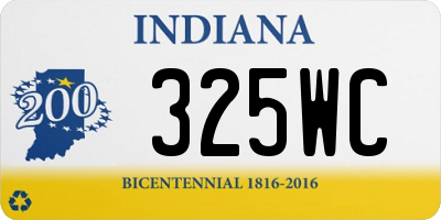 IN license plate 325WC