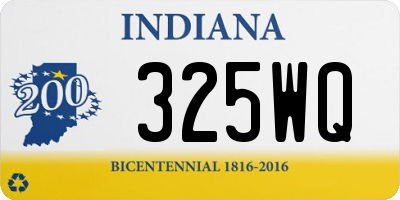 IN license plate 325WQ