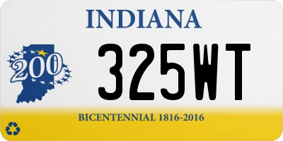 IN license plate 325WT