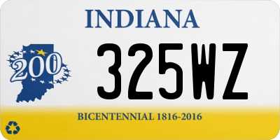 IN license plate 325WZ