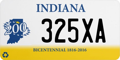 IN license plate 325XA