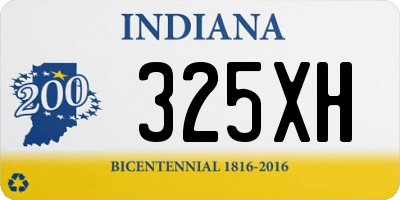 IN license plate 325XH