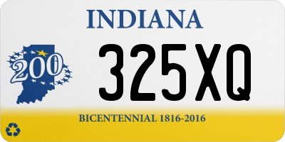 IN license plate 325XQ