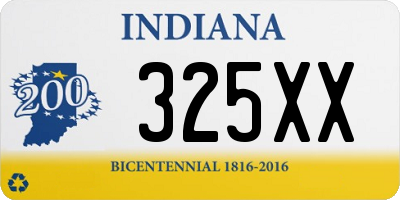 IN license plate 325XX