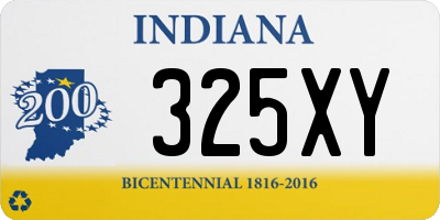 IN license plate 325XY