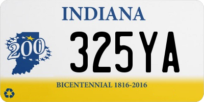 IN license plate 325YA