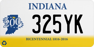 IN license plate 325YK