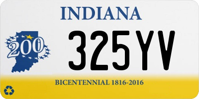 IN license plate 325YV