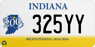 IN license plate 325YY