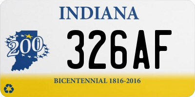 IN license plate 326AF