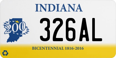 IN license plate 326AL