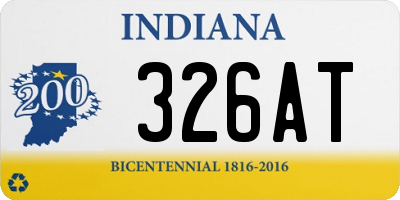 IN license plate 326AT