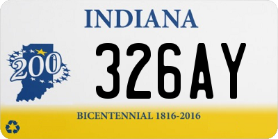 IN license plate 326AY