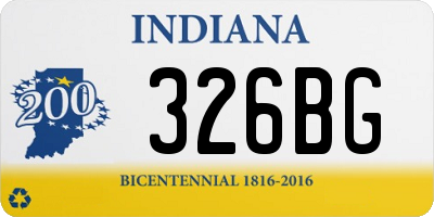 IN license plate 326BG