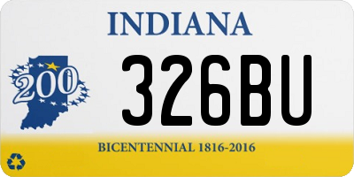 IN license plate 326BU