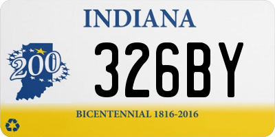IN license plate 326BY