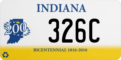 IN license plate 326C