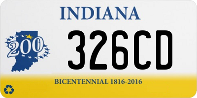 IN license plate 326CD