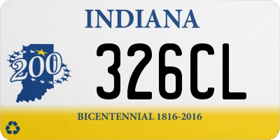 IN license plate 326CL