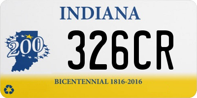 IN license plate 326CR