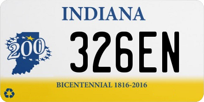 IN license plate 326EN