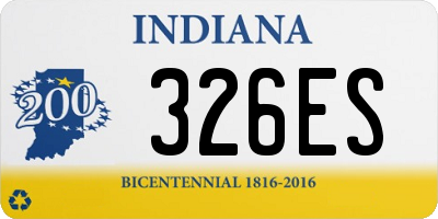 IN license plate 326ES