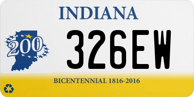 IN license plate 326EW