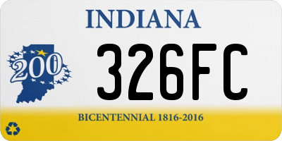 IN license plate 326FC