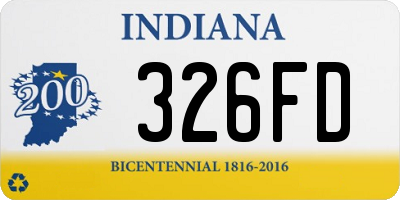 IN license plate 326FD