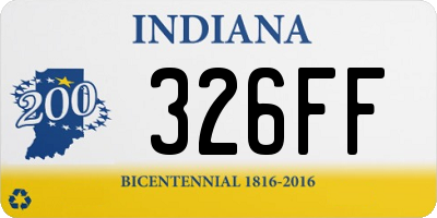 IN license plate 326FF