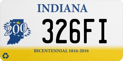 IN license plate 326FI