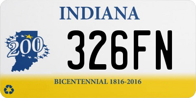 IN license plate 326FN