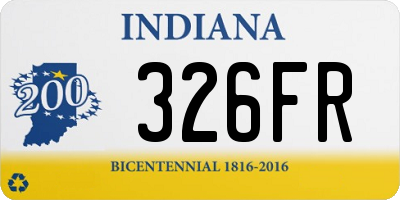 IN license plate 326FR