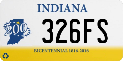 IN license plate 326FS