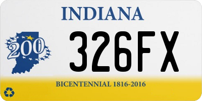 IN license plate 326FX