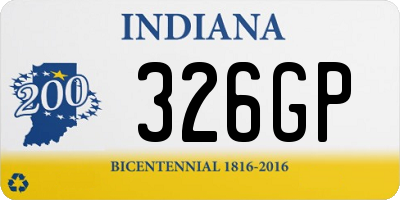 IN license plate 326GP