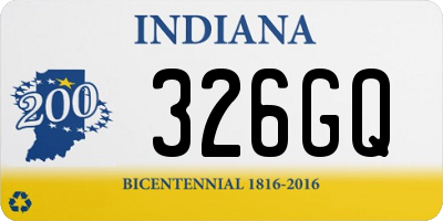 IN license plate 326GQ