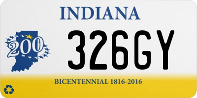 IN license plate 326GY