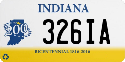 IN license plate 326IA