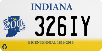 IN license plate 326IY