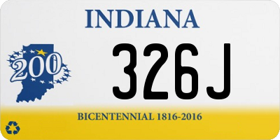 IN license plate 326J