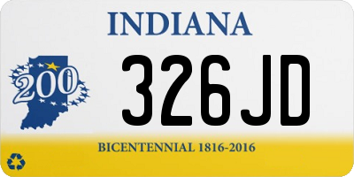 IN license plate 326JD