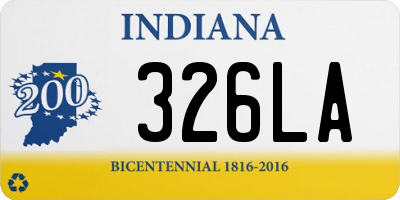 IN license plate 326LA