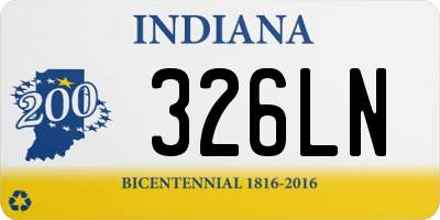 IN license plate 326LN