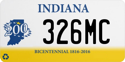 IN license plate 326MC