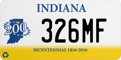 IN license plate 326MF